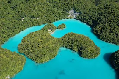 乳白色に輝くミルキーウェイの入り江で泥パックを楽しむ人々