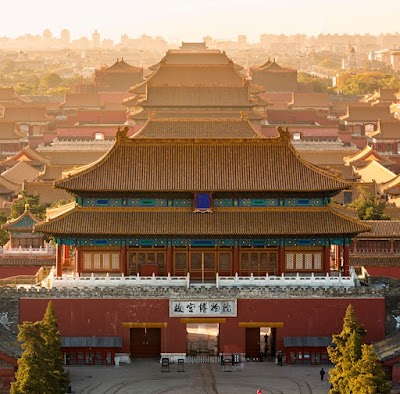 故宮の太和殿と広場の全景