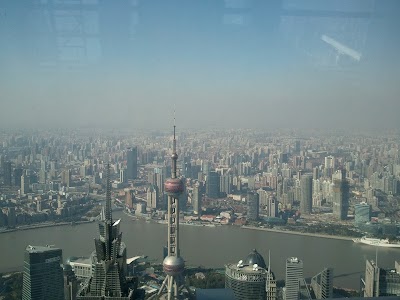 上海ワールドフィナンシャルセンターの展望台からの眺め