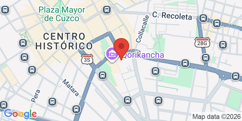 コリカンチャ（太陽の神殿）の地図