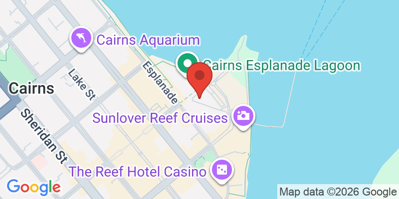 ケアンズ・エスプラネード・ラグーンの地図