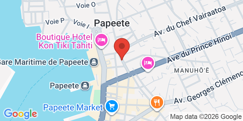 パペーテ市場（マルシェ・ド・パペーテ）の地図