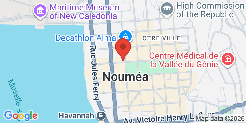 ヌメア朝市（マルシェ）の地図