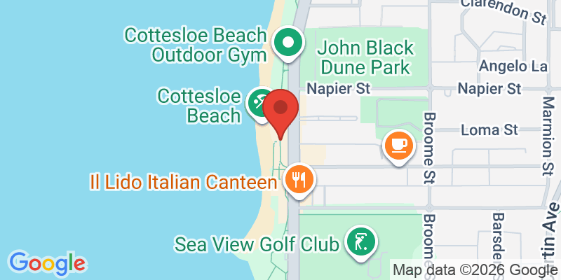 コテスロービーチの地図