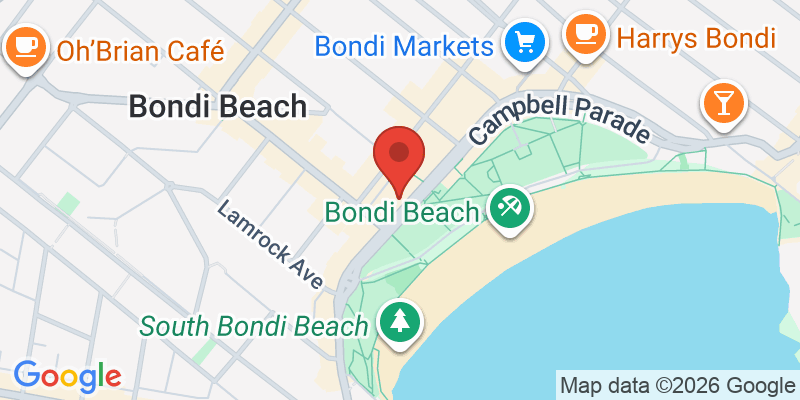 ボンダイビーチの地図