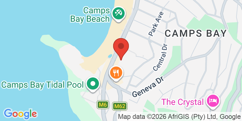 キャンプス・ベイ・ビーチのサンセットの地図