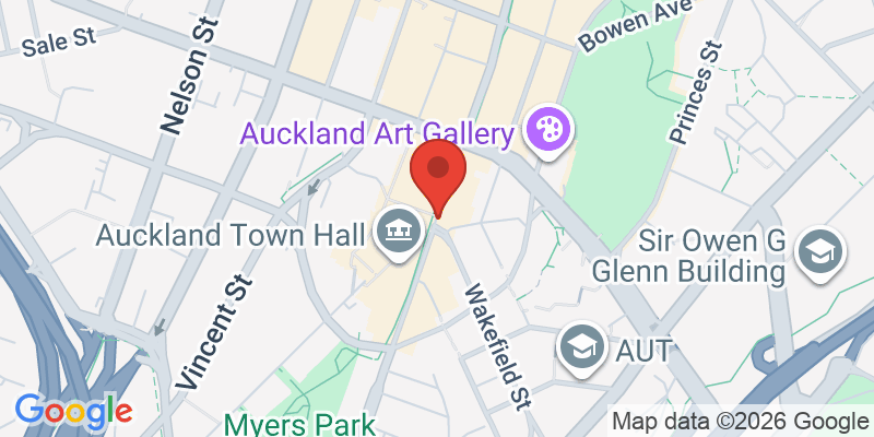 オークランド美術館（オークランド・アート・ギャラリー）の地図