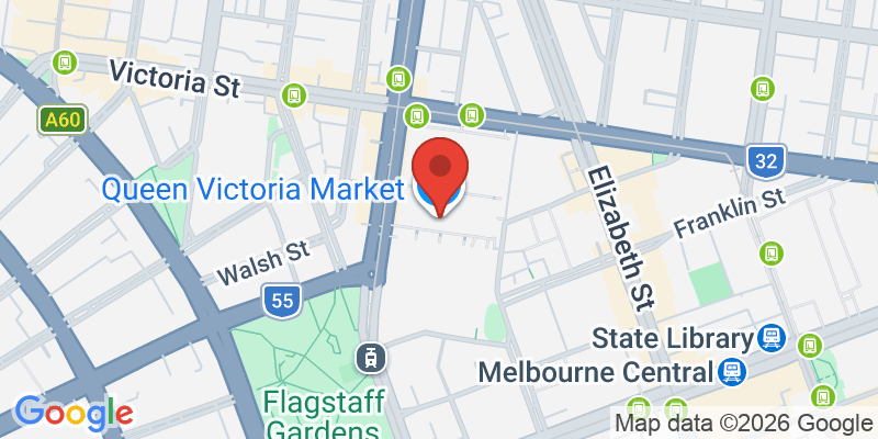 クイーン・ビクトリア・マーケットの地図