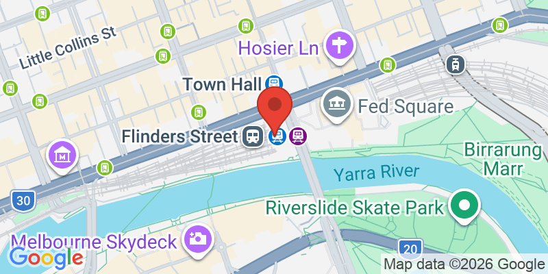 フリンダース・ストリート駅の地図