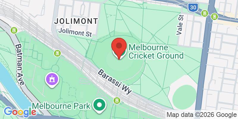 メルボルン・クリケット・グラウンド（MCG）の地図