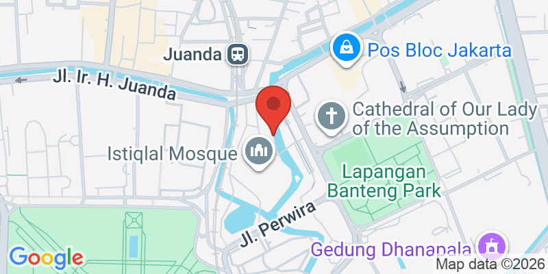 ジャカルタ大聖堂の地図