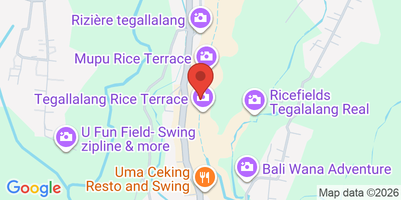 テガラランの棚田の地図