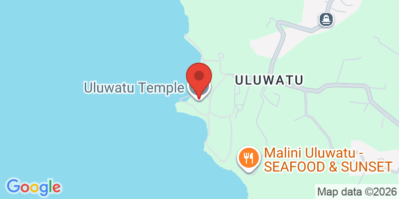 ウルワツ寺院の地図