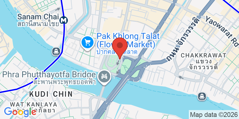 チャオプラヤー川ボートの地図