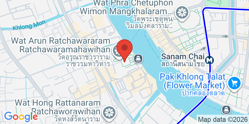 ワットアルン（暁の寺）の地図