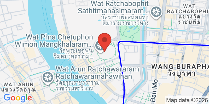 ワットポー（涅槃仏寺院）の地図