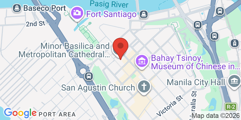 マニラ大聖堂の地図