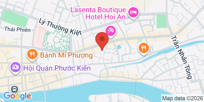 ホイアンのランタン夜景の地図