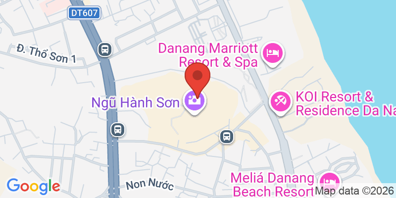 五行山（マーブルマウンテン）の地図