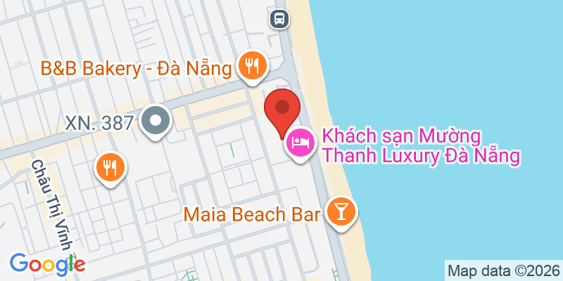 ミーケビーチの地図