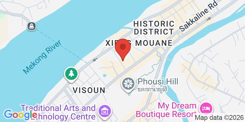 ワット・シェントーンの地図