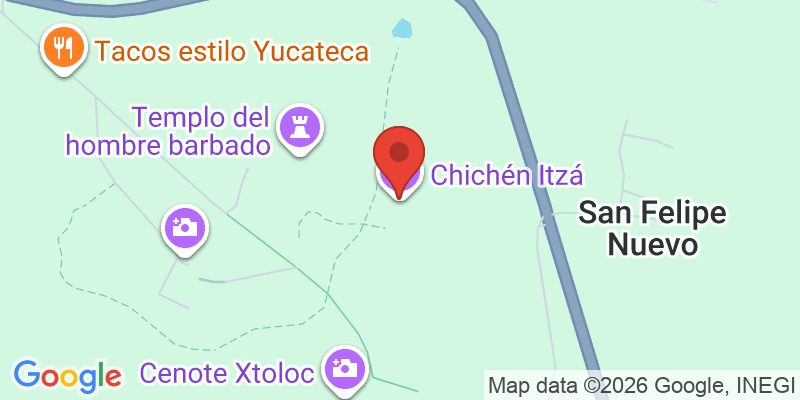 チチェン・イッツァ遺跡の地図