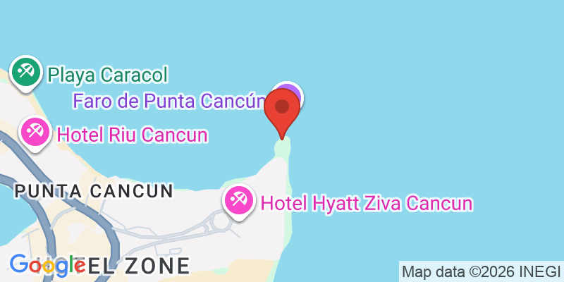プンタ・カンクン展望台の地図