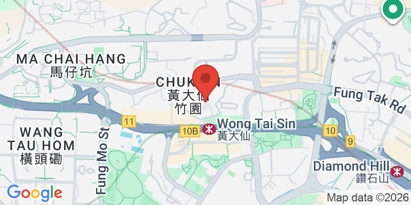 黄大仙廟の地図