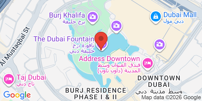 ドバイ・ファウンテンの地図