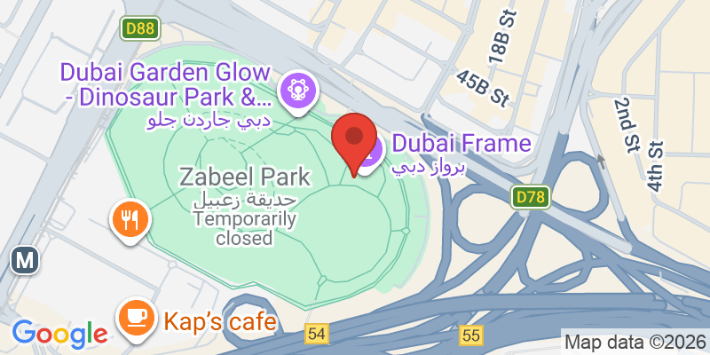 ドバイ・フレームの地図