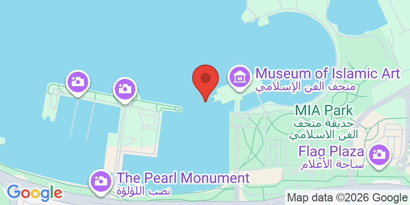 ダウ船ディナークルーズの地図