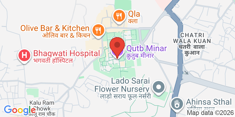 クトゥブ・ミナールの地図