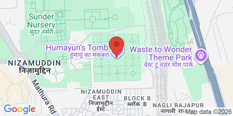 フマーユーン廟の地図