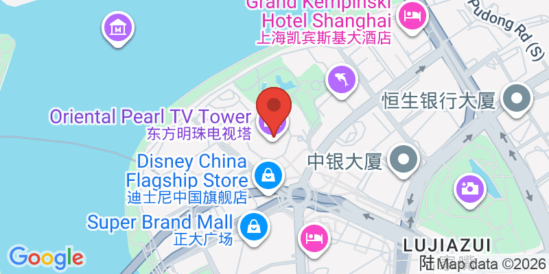 上海東方明珠塔の地図