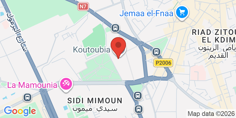 クトゥビーヤ・モスクの地図