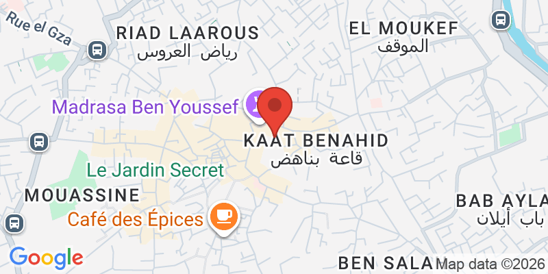 ベン・ユーセフ・マドラサの地図