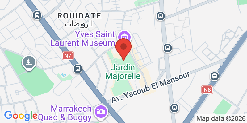 マジョレル庭園の地図