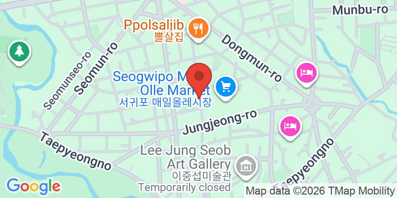 西帰浦毎日オルレ市場の地図