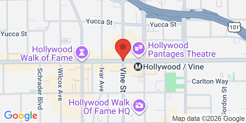 ハリウッド・ウォーク・オブ・フェイムの地図