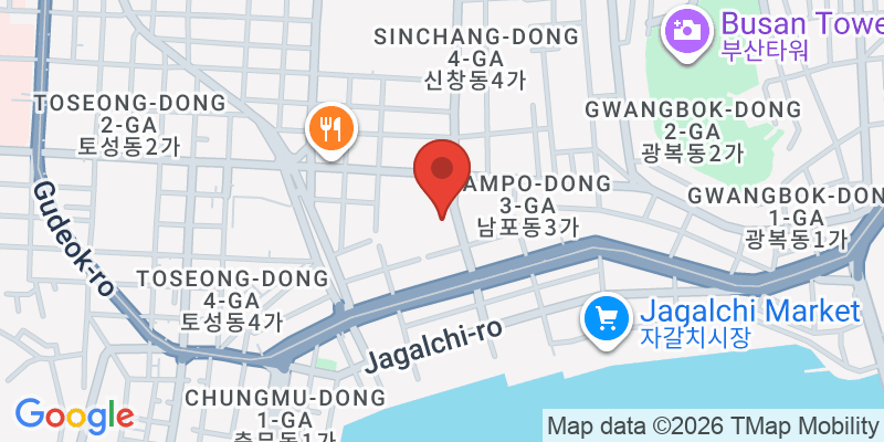 BIFF広場・南浦洞の地図