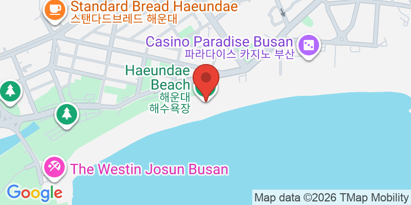 海雲台ビーチの地図