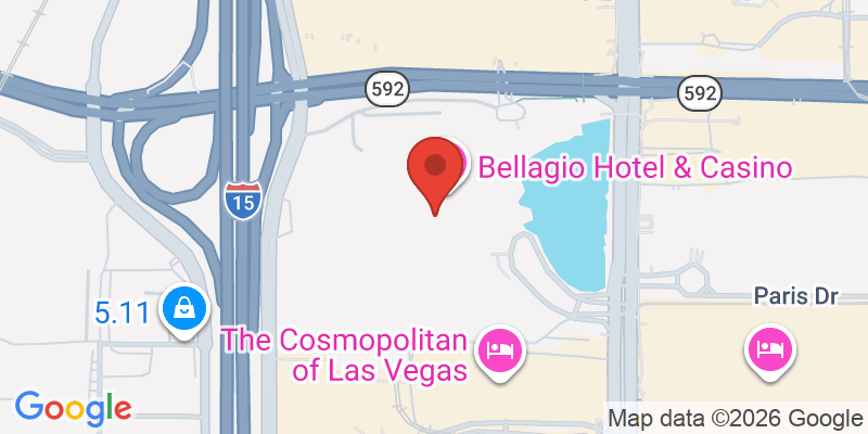 ベラージオの噴水ショーの地図