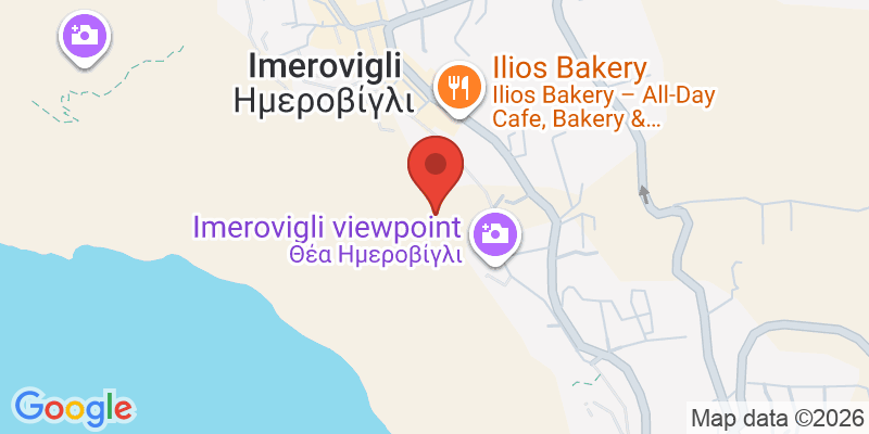 フィラからイアへのハイキングの地図