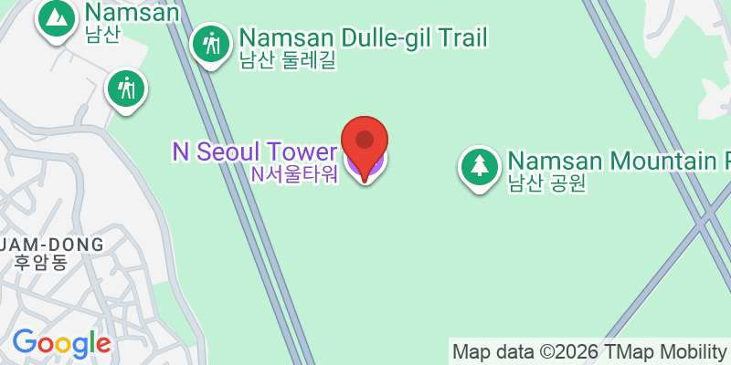 Nソウルタワーの地図
