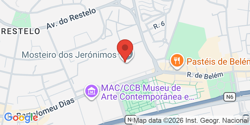 ジェロニモス修道院の地図