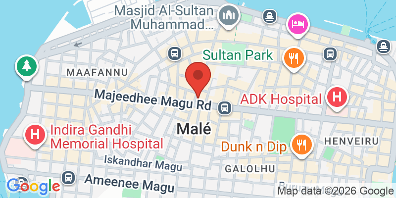 水上ヴィラからのサンライズの地図