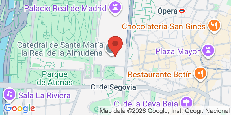 アルムデナ大聖堂の地図