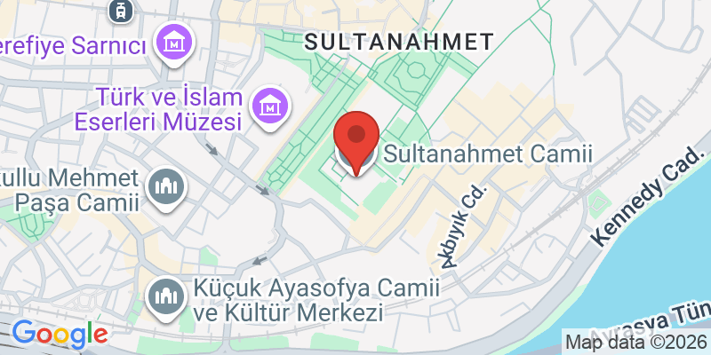 ブルーモスク（スルタンアフメト・モスク）の地図