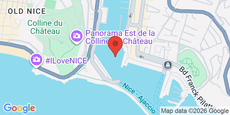 ニース港散策の地図