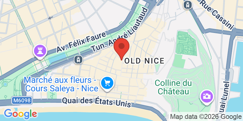 旧市街（ヴィユ・ニース）の地図